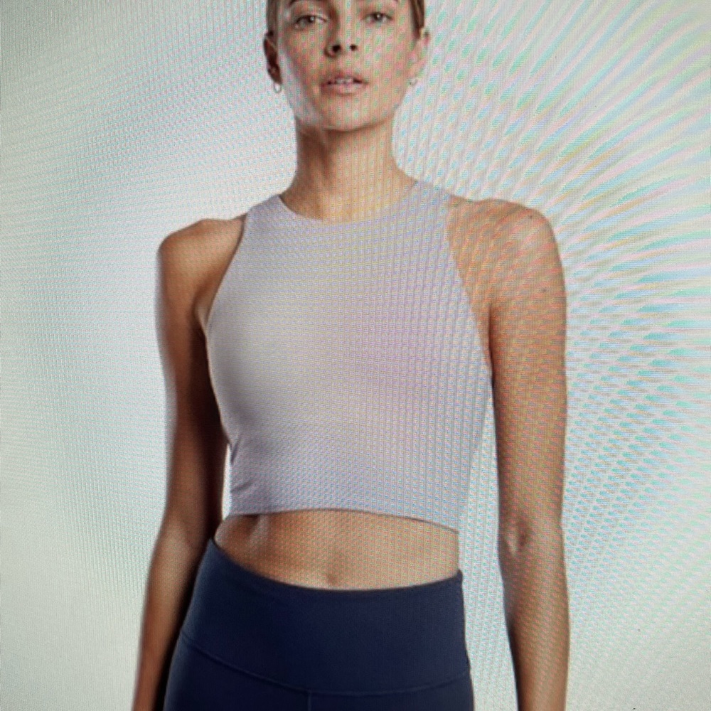 Athleta conscious crop muted lilac size S  small A-C cups.  Lightly used EUC